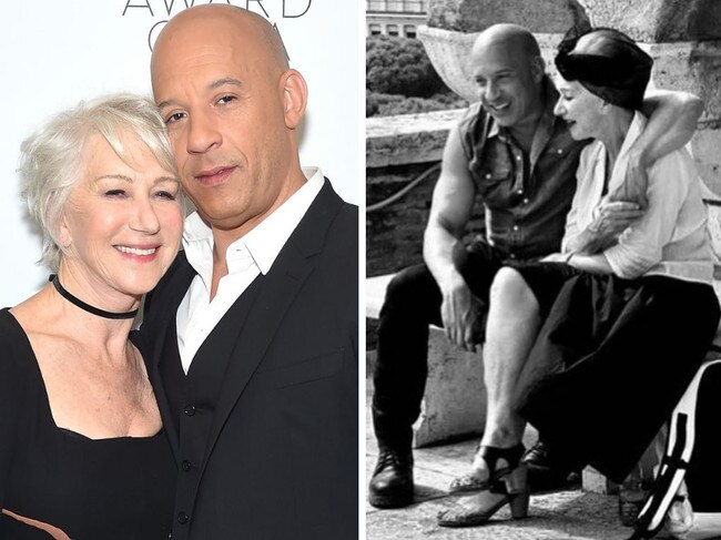 Helen Mirren and Vin Diesel. Pictures: Getty, Instagram