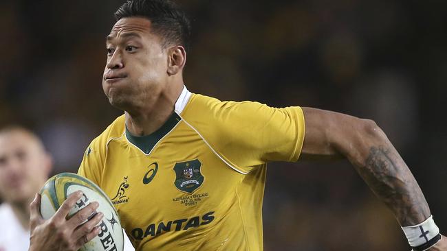 Israel Folau’s two key backers are no longer playing in Australia. Picture: AP