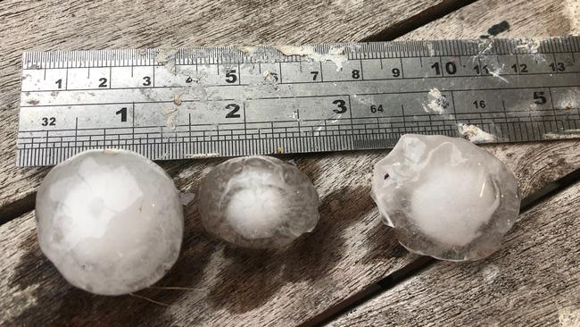 The hailstorm caused commuter chaos when it struck late yesterday afternoon. Picture: Twitter