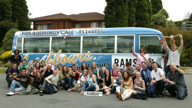 The famous Neighbours tour bus in the Vermont South court that serves as Ramsay St.