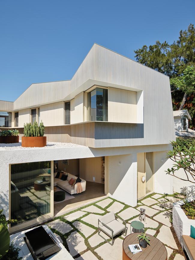 The house, which is on a sloping site, has access from two streets. Picture: Anson Smart.