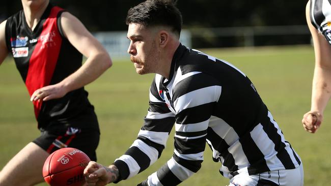 Nathan Fowler in action for Wallan. Picture: Hamish Blair