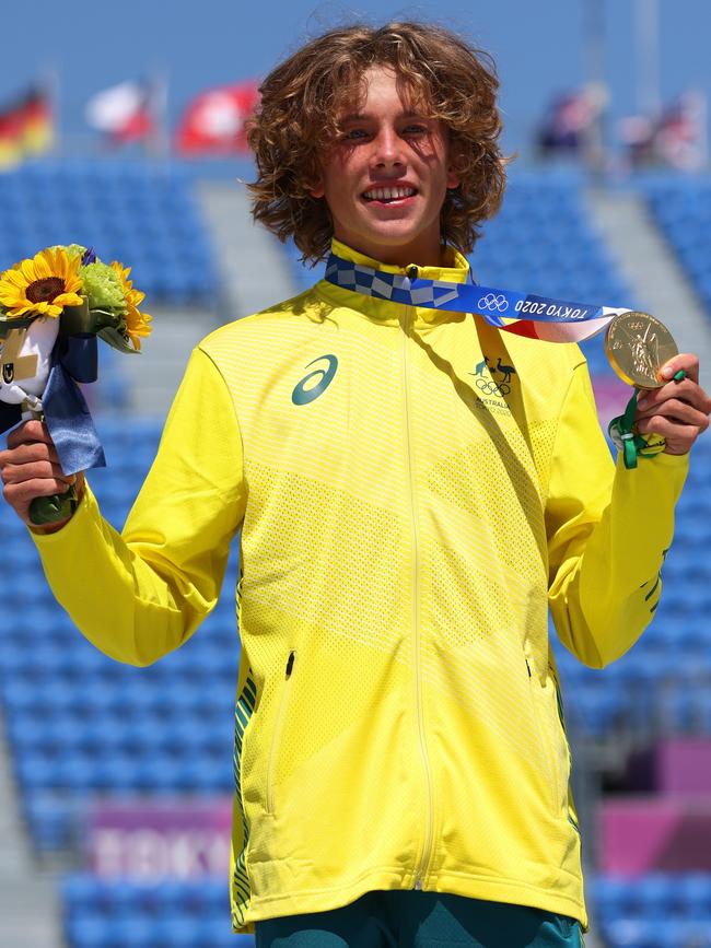 Keegan Palmer with his gold medal.