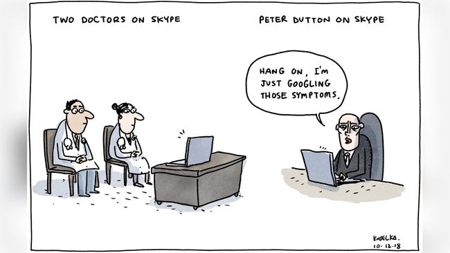 Jon Kudelka Letters page cartoon for 10-12-2018Version: Letters Cartoon  (1280x720 - Aspect ratio preserved, Canvas added)COPYRIGHT: The Australian's artists each have different copyright agreements in place regarding re-use of their work in other publications.Please seek advice from the artists themselves or the Managing Editor of The Australian regarding re-use.