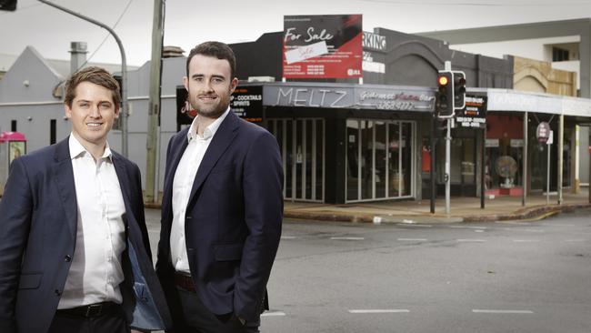 Andrew Havig and Campbell Bowers at 153A-161 Racecourse Rd, Ascot, which they sold for $4.15 million.