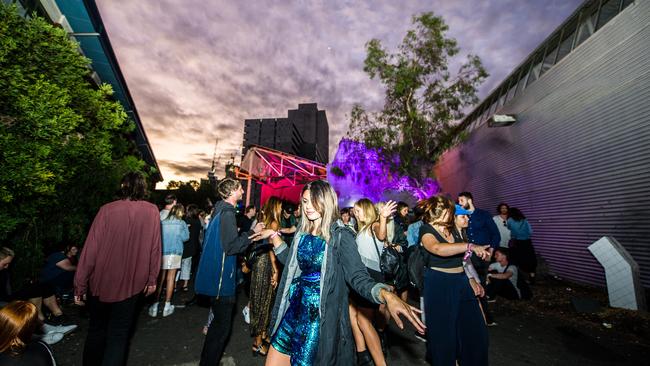 Dancefloors are where you make them. Sugar Mountain Festival at Victorian College of the Arts, Melbourne. Photo Stuart Walmsley