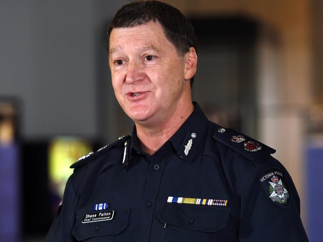 MELBOURNE AUSTRALIA - Newswire Photos SEPTEMBER 25TH 2023 : Chief Commissioner Shane Patton speaks at the new Victoria Police Museum, Docklands. PICTURE : NCA Newswire / Nicki Connolly