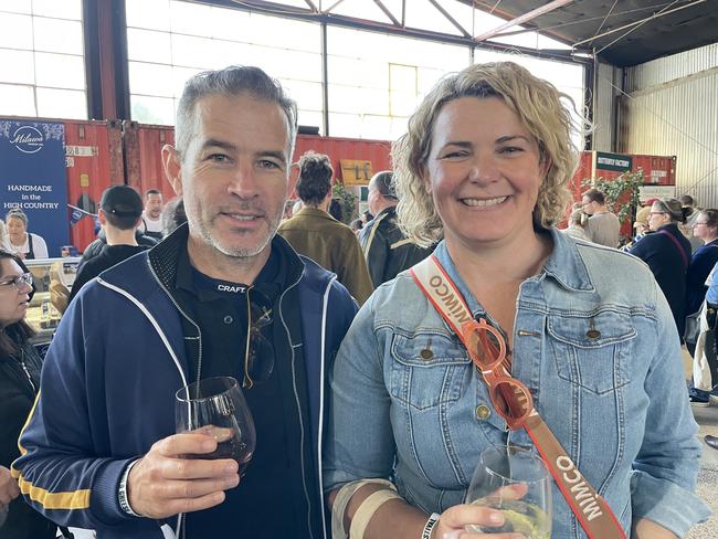 Pene Wood and Paul Martin at the 2023 Mould Cheese Festival in Melbourne. Picture: Himangi Singh.