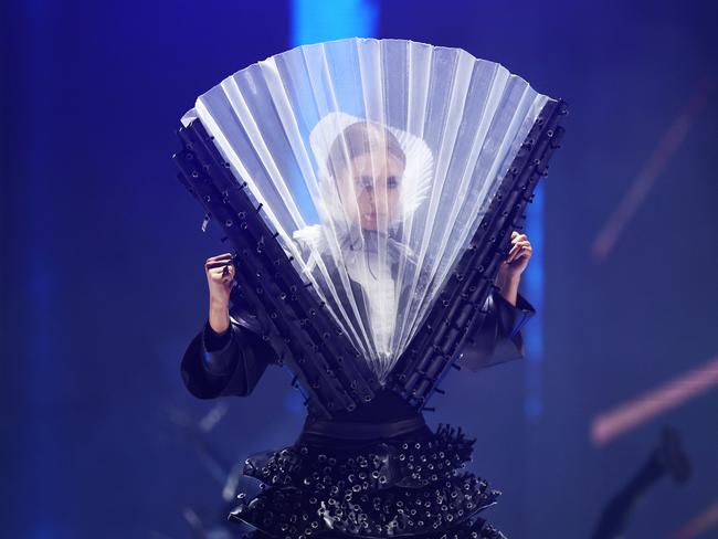 ‘Metamorphosis’ by Juliet Dodson of the United Kingdom was the International Design Award winner for the UK & Europe and was shown in the Avant-garde Section. Picture: Hagen Hopkins/Getty Images for World of WearableArt