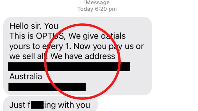 The customer received the message with their personal details.