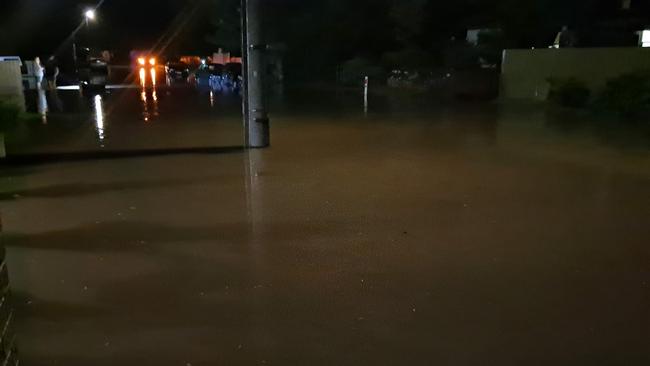 Howitt Ave resembling a swimming pool after storms rocked Euroa to begin 2024.