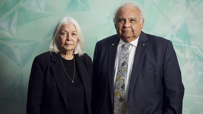 Indigenous leaders Marcia Langton and Tom Calma were authors of the voice co-design process final report to the Morrison government. Picture: Matt Loxton