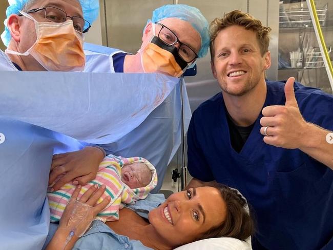 Rory and Belinda Sloane have welcomed their fourth child, Summer Maree. Picture: Instagram