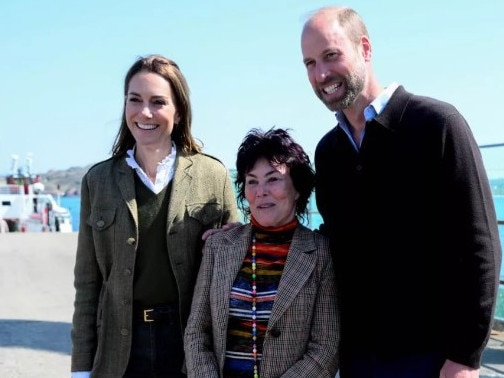 The royal couple ran into Ruby Wax in Scotland. Picture: Wattie Cheung/Kensington Palace