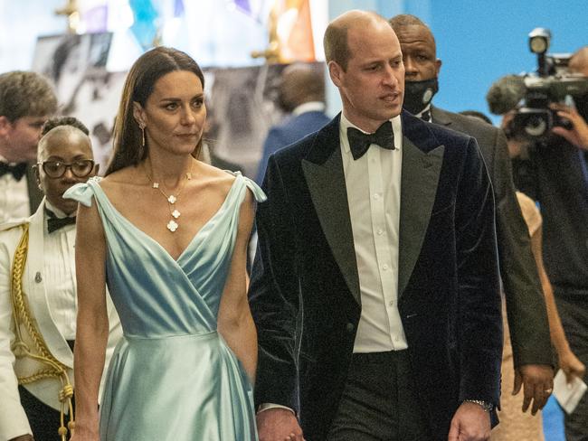 Prince William and Kate attend a reception hosted by the Governor General at Baha Mar Resort in Nassau, Bahamas. Picture: Paul Edwards-Pool/Getty Images