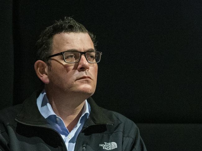 Victorian Premier Dan Andrews daily Presser with Chief medical officer Brett Sutton at Treasury Theatre today.Picture by Wayne Taylor 15th August 2020