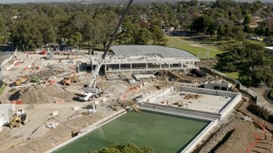 Construction at Waves Aquatic Centre