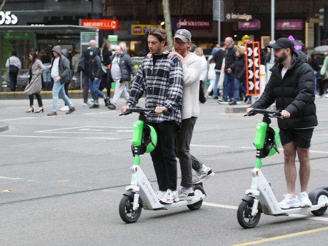 E-scooters should only be used on bike lanes and paths writes Susie. Picture: David Crosling