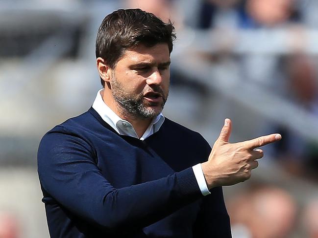 Tottenham Hotspur's Argentinian head coach Mauricio Pochettino gestures during the English Premier League football match between Newcastle United and Totenham Hotspur at St James' Park in Newcastle-upon-Tyne, north east England on August 13, 2017. / AFP PHOTO / Lindsey PARNABY / RESTRICTED TO EDITORIAL USE. No use with unauthorized audio, video, data, fixture lists, club/league logos or 'live' services. Online in-match use limited to 75 images, no video emulation. No use in betting, games or single club/league/player publications.  /