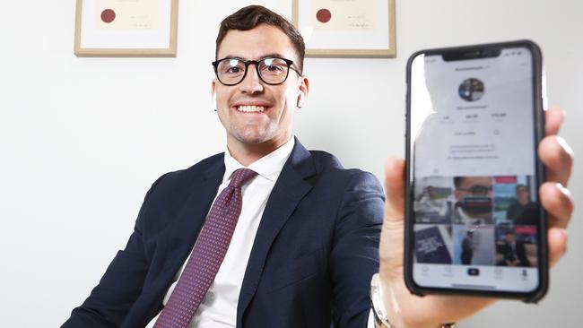 Lawyer James Diamond has built up a TikTok following of more than 34k in six weeks by giving basic legal advice on TikTok. Photograph : Jason O'Brien