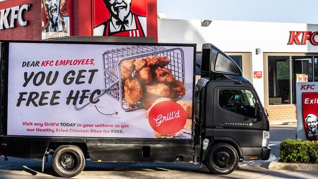 Grill'd “flips the bird” at KFC with the cheeky launch of its new Healthy Fried Chicken Bites. Picture: Asanka Ratnayake for Grill'd