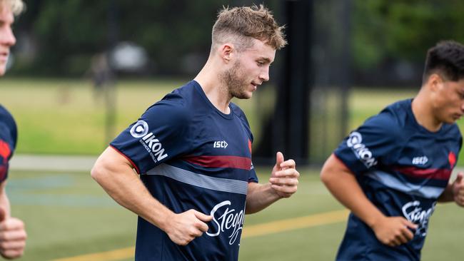 Sam Walker during Roosters training Source: Roosters Digital