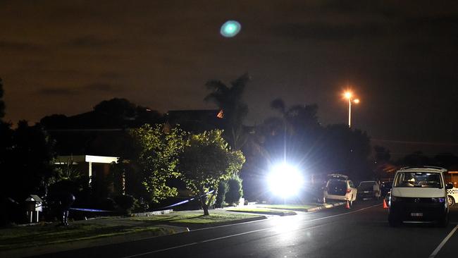 Womans body found at a property in Barber drive Hoppers Crossing. Homicide police investigate. Picture: Nicole Garmston