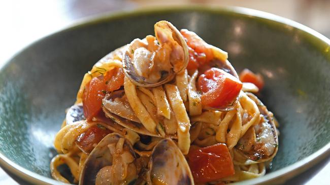 Linguine vongole at Lou's Place. Picture: Tom Huntley