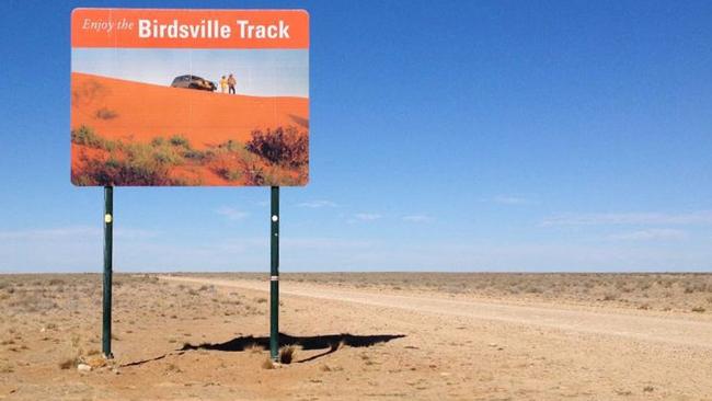 The remote Birdsville Track in northeastern South Australia.