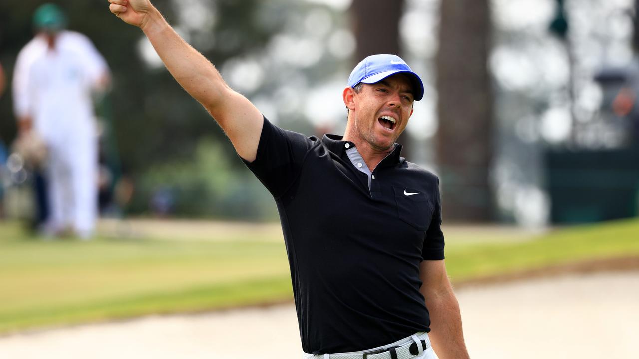 Rory McIlroy hit his own dad with a shot on the first day of the masters. Photo: Getty Images