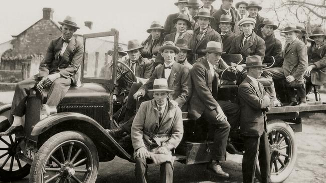 Kapunda Football Club - 1927. Players off to a game on the back of a lorry