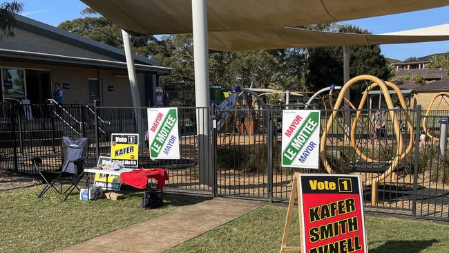 Polling booth at Fern Bay, Port Stephens.