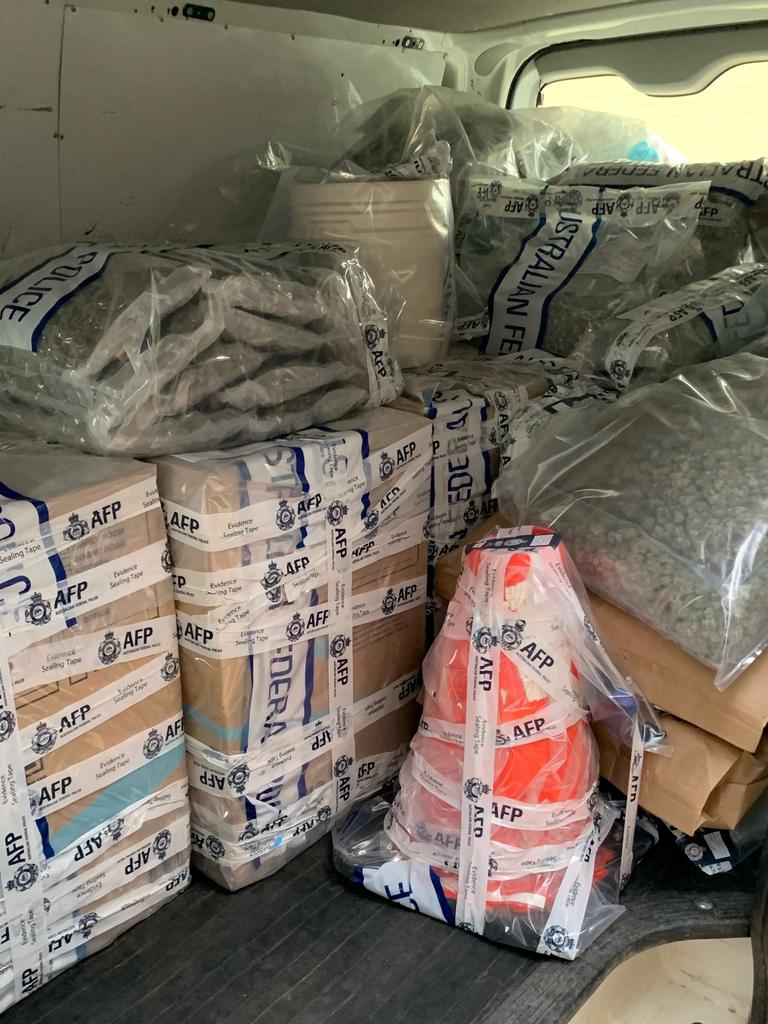 Police allege the property was being used as a processing facility to package dried cannabis for distribution. Picture: AFP