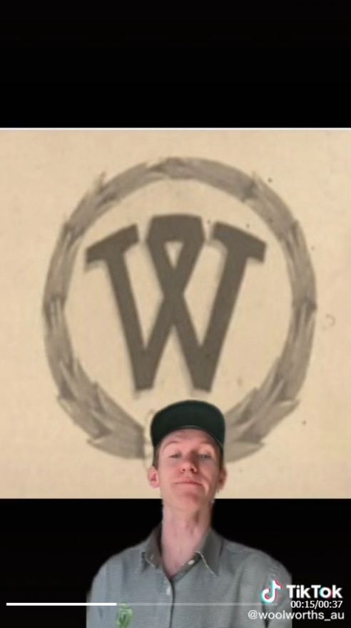 This logo is from 1928. Picture: TikTok/woolworths_au