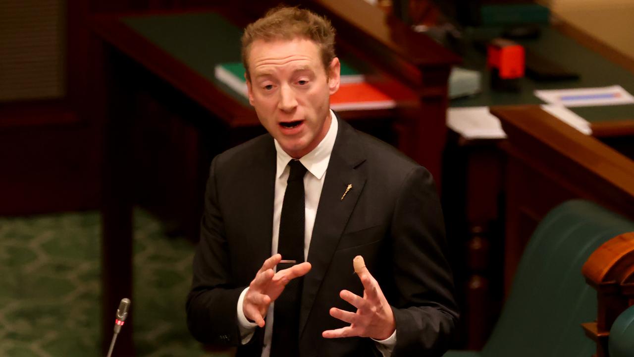 Embattled Opposition Leader David Speirs says he’s “had a gutful” as he walks away from the opposition’s top job. Picture: NCA NewsWire / Kelly Barnes