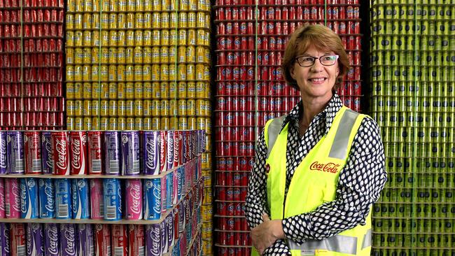 Coca Cola Amatil Ceo Alison Watkins at the Coca Cola factory in Northmead, Sydney.