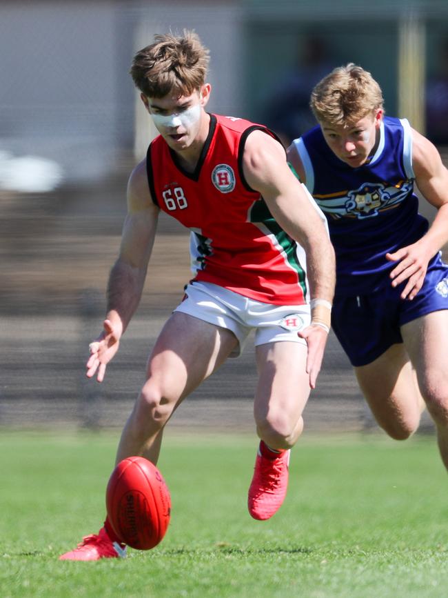 Taj Schofield playing for Henley High this year. Picture: Matt Turner.