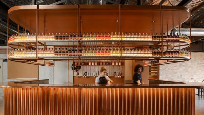 Gin will be ‘piped’ directly into the main bar through featured copper pipes to reduce glass waste. Picture: Anson Smart.