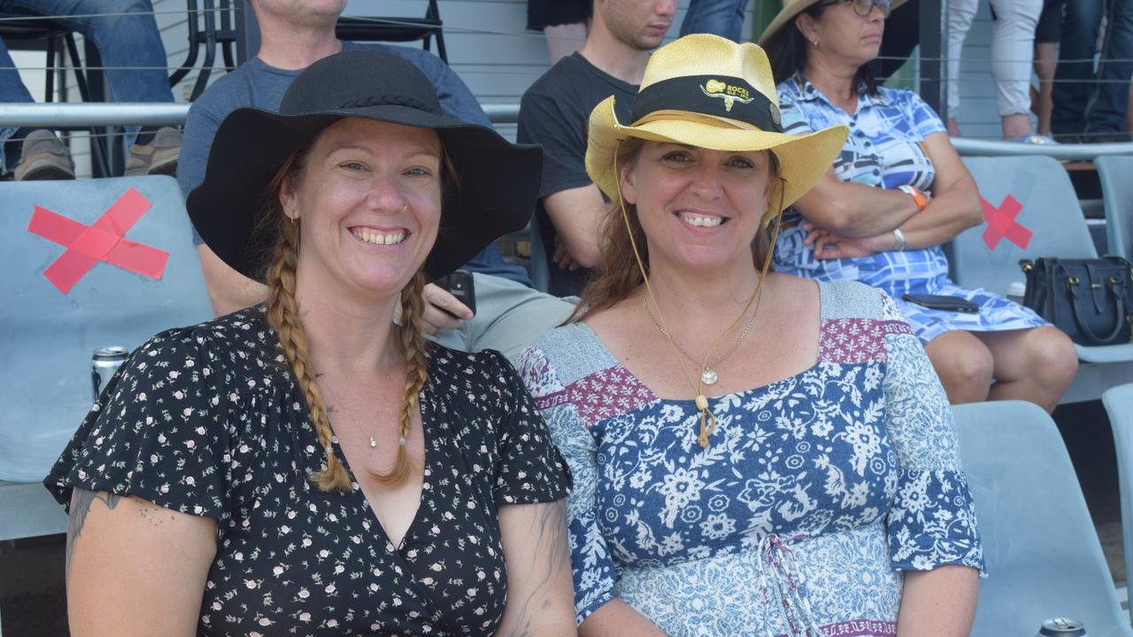 Catherine Purcless and Kerri Carroll from Mackay at the PBR Airlie Beach Invitational. Picture: Laura Thomas