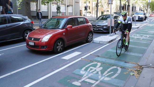 The City of Melbourne has been accused of an anti-car agenda. Picture: David Crosling