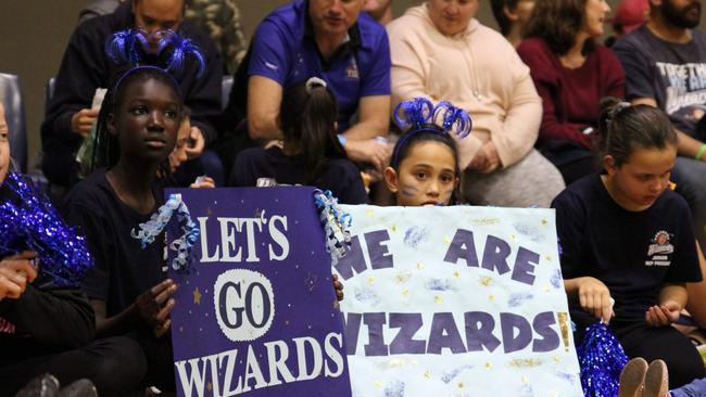 Northside fans cheering on their teams at the 2019 SBL grand finals.