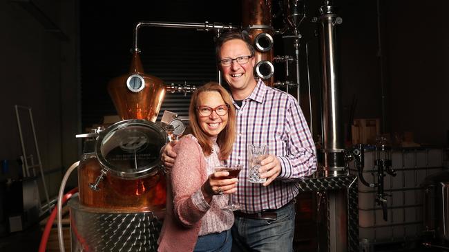 Dina and Andrew Gregson who run the Tasmanian Tonic Company and Spirited Beverages. Picture: Nikki Davis-Jones