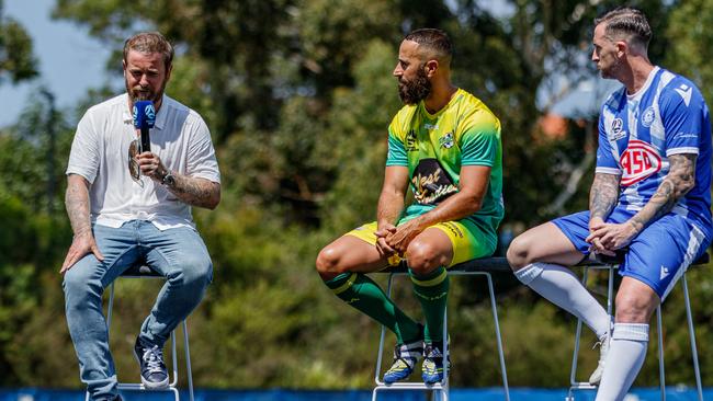 David Carney speaking at the NPL 2023 season launch. Photo: Brett Nielsen