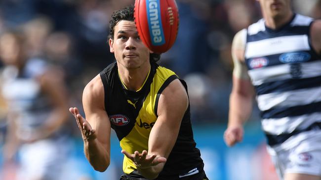 Daniel Rioli is a key for the Tigers in the qualifying final against Geelong. Picture: AAP