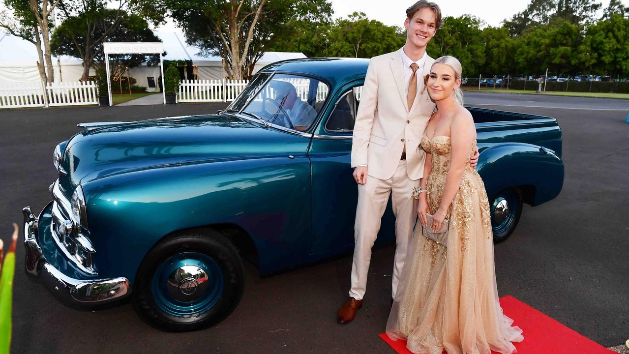 Michael Dale and Jasmine Collier at year 12 formal, Unity College. Picture: Patrick Woods.