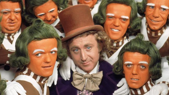 Gene Wilder as Willy Wonka and the Oompa Loompas in the original 'Charlie and The Chocolate Factory’ film.