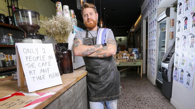 Cafe owner Dan Watson is doing his best to keep his cafe alive. Picture: Wayne Taylor