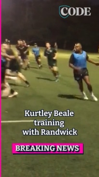 Kurtley Beale training with Randwick