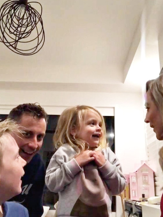 Telling little Evie she was going to be a big sister. (Picture: Instagram)