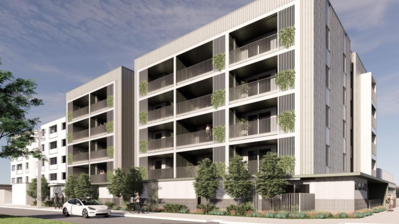 Artist impression of a 42-apartment building in Seaton under a proposal by the SA Housing Trust. Picture: Walter Brooke